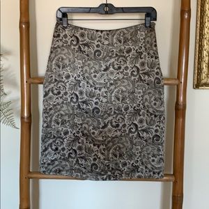 Liz Claiborne Pencil Skirt, silk paisley - SOLD